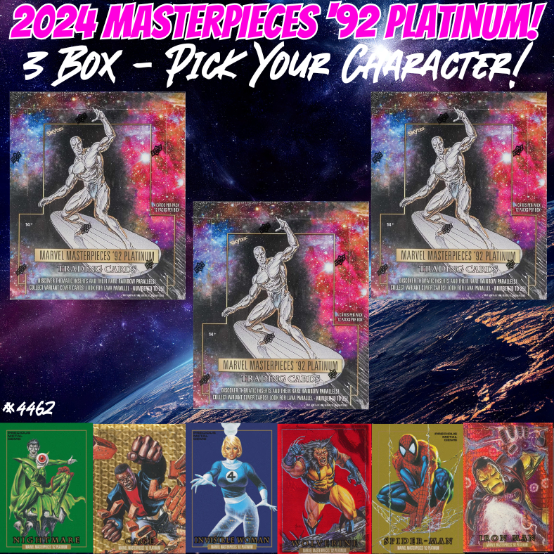 Break 4462 - 2024 Marvel Masterpieces '92 Platinum - Pick Your Charact Neon Trading Cards Break 4462 - 2024 Marvel Masterpieces '92 Platinum - Pick Your Charact Neon Trading Cards