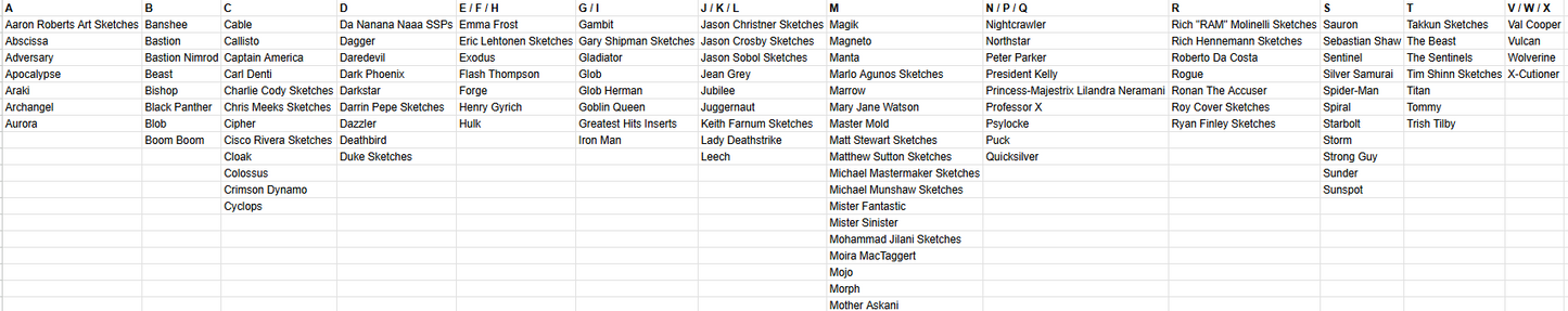 Break 4245 - 2025 Marvel X-Men Finest Hobby 2 Box - Random Letter!