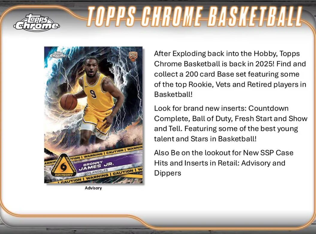 24/25 Topps Chrome Basketball Value Box