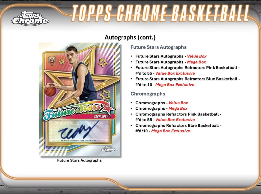 24/25 Topps Chrome Basketball Value Box