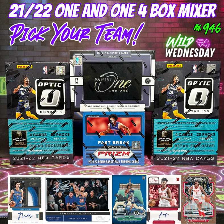 Break 946 - NBA 21/22 One and One + Prizm Fast Break 4 Box Mixer - Pick Your Team!