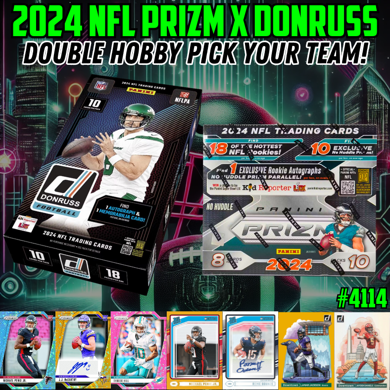 Break 4114 - NFL Pick Your Team Debut - Donruss Hobby x Prizm No Huddle!