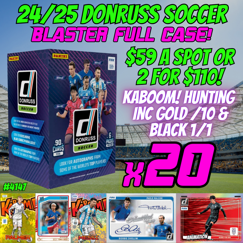 Break 4221 - 24/25 Donruss Soccer Blasters FULL CASE - Random Teams!