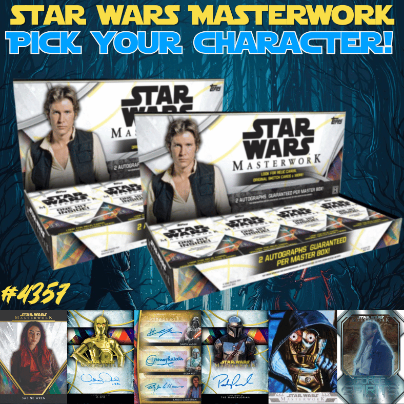 Break 4357 - 2024 Topps Star Wars Masterworks 2 Box Pick Your Character - HIGH END - 2 Autos Per Box!