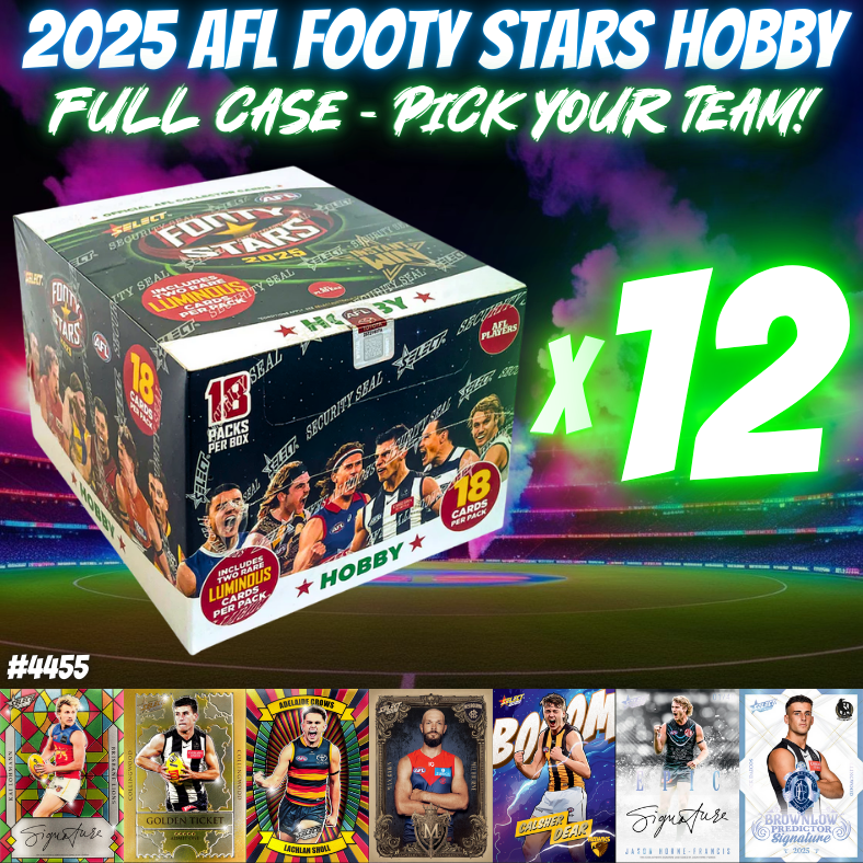 Break 4455 - 2025 AFL Footy Stars Hobby - FULL CASE - Pick Your Team!