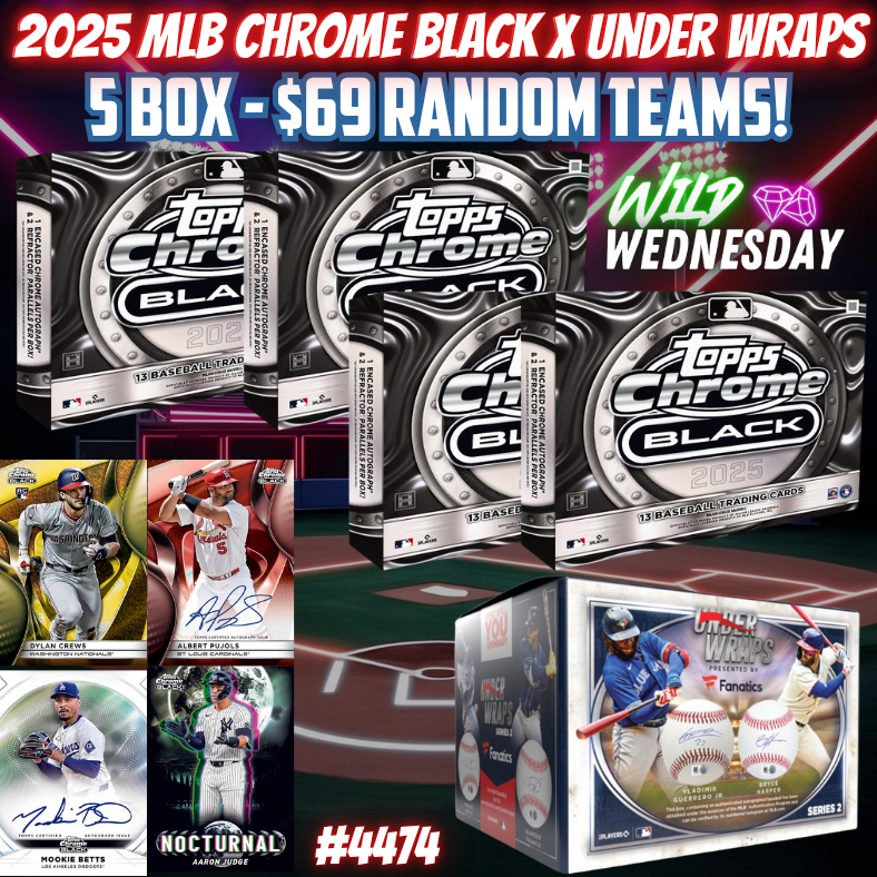 Break 4474 - 2025 MLB Chrome Black x Fanatics Under Wraps - RANDOM TEAMS!