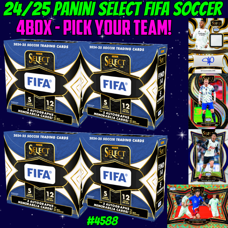 Break 4588 - 24/25 Panini Select FIFA Soccer Hobby - 4box - Pick Your Team!
