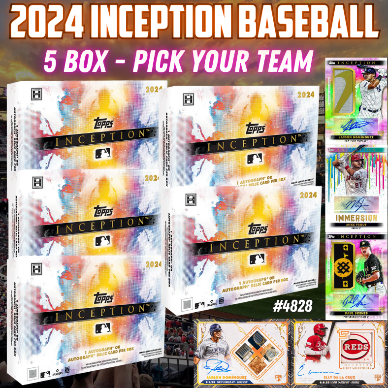 Break 4828 - 2024 MLB Inception 5 Box - Pick Your Team!