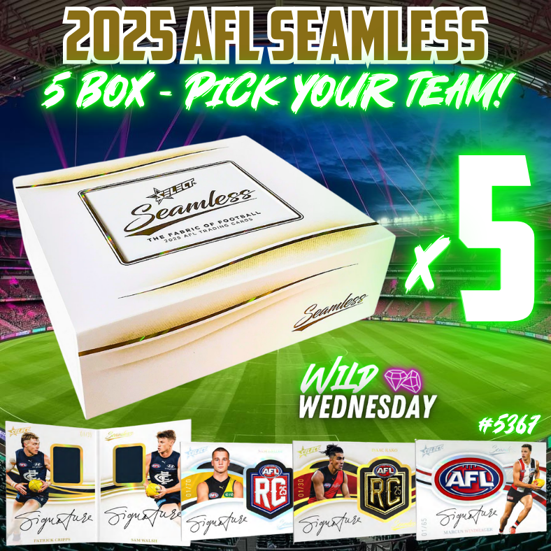 Break 5367 - Select 2025 AFL Seamless - 5 Box - Pick Your Team!