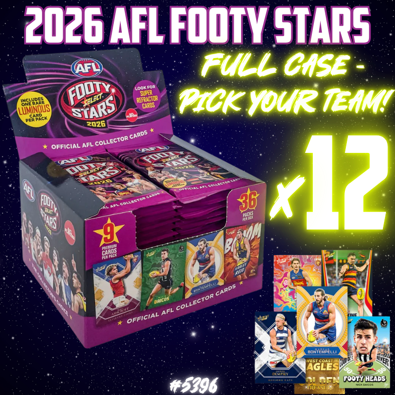 Break 5396 - 2026 AFL Footy Stars FULL CASE - Pick Your Team!