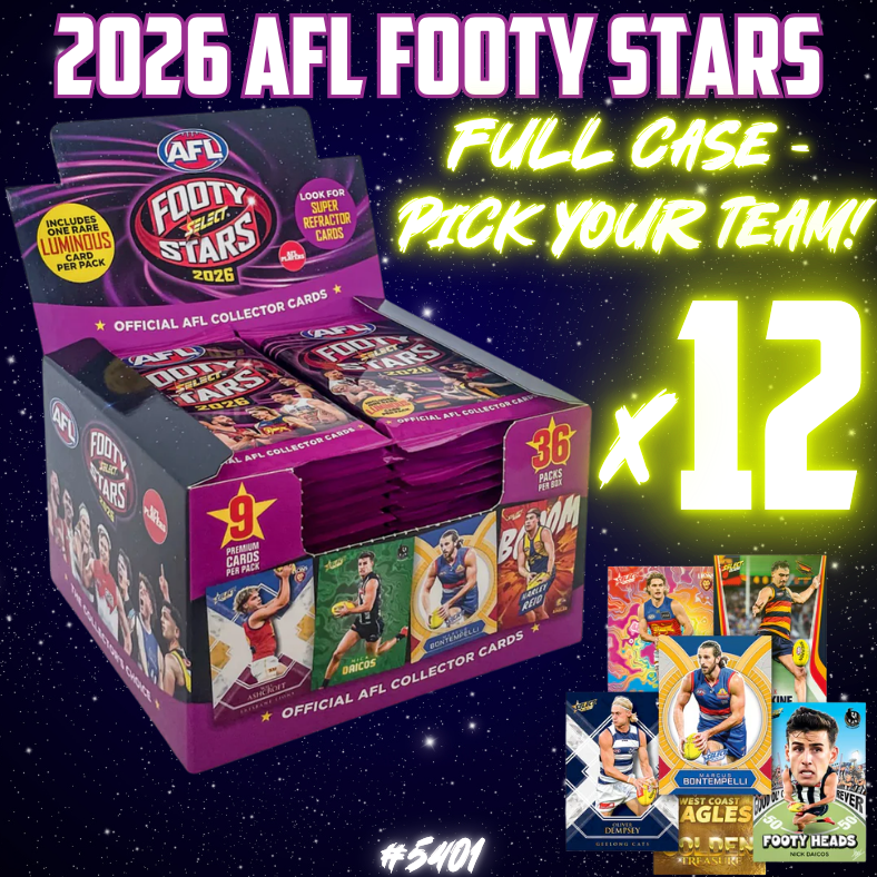 Break 5401 - 2026 AFL Footy Stars FULL CASE - Pick Your Team!