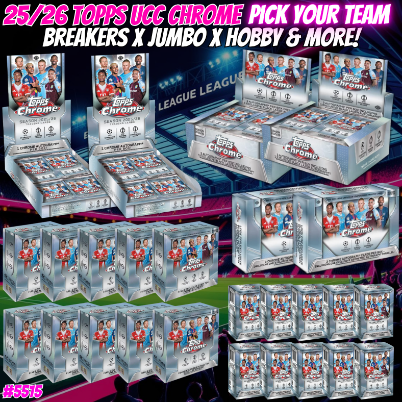 Break 5515 - 25/26 UCC Chrome Breakers x Jumbo x Hobby & More - Pick Your Team!