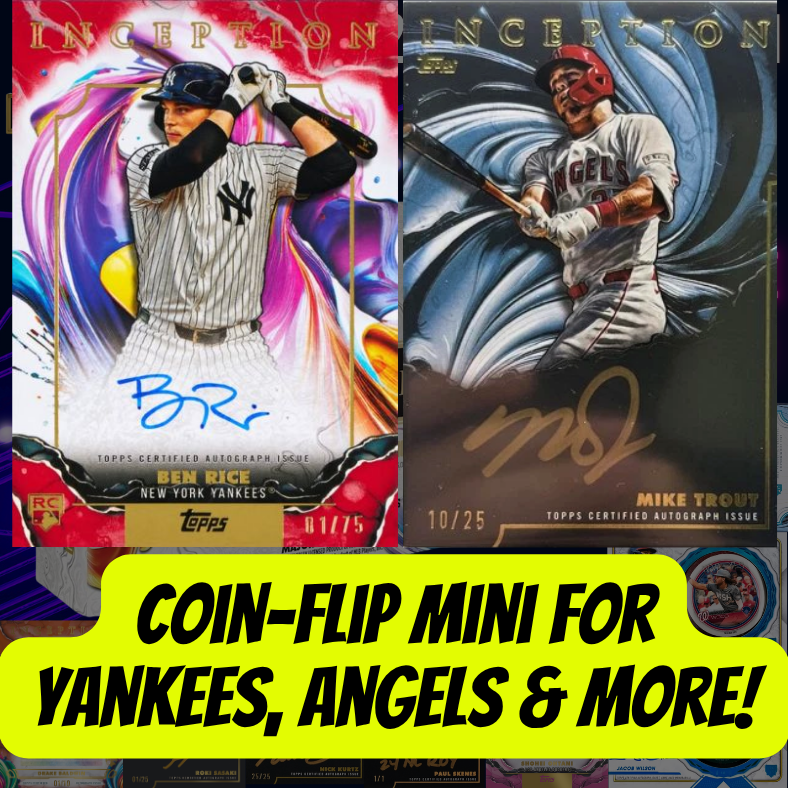 Coin-Flip Mini for Yankees, Angels & More in Break 5556 - 2025 Topps Inception Baseball - FULL CASE - PYT!