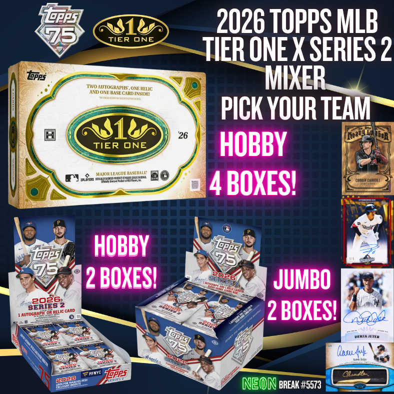 Break 5573 - 2026 Topps MLB Tier One x Series 2 Mixer - 8 Boxes - Pick Your Team!