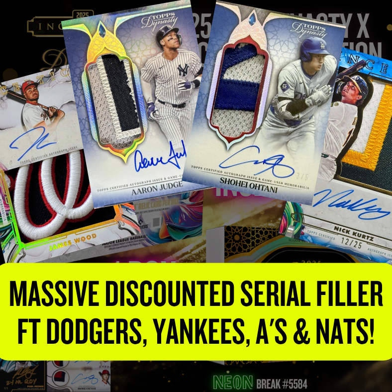 Massive Discounted Serial Filler ft Dodgers, Yankees, A's & Nats in Break 5584 - 2025 MLB DYNASTY x FULL CASE OF INCEPTION - PYT!