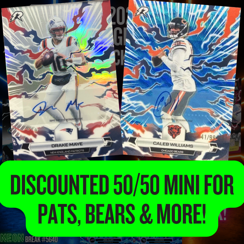 DISCOUNTED 50/50 Mini for Pats, Bears & more in Break 5640 - 2025 NFL Resurgence Breakers Delight x Hobby - PYT!