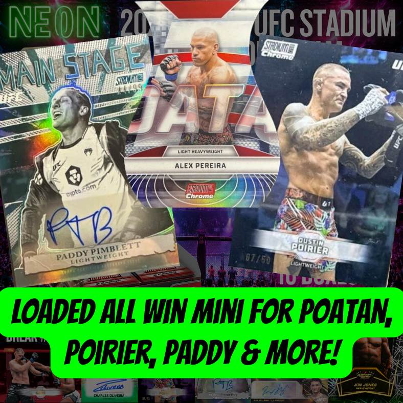 LOADED All Win Mini for Poatan, Poirier, Paddy & More in Break 5663- 2026 UFC Stadium Club - Double Half Case - PYF! ROUND 2!