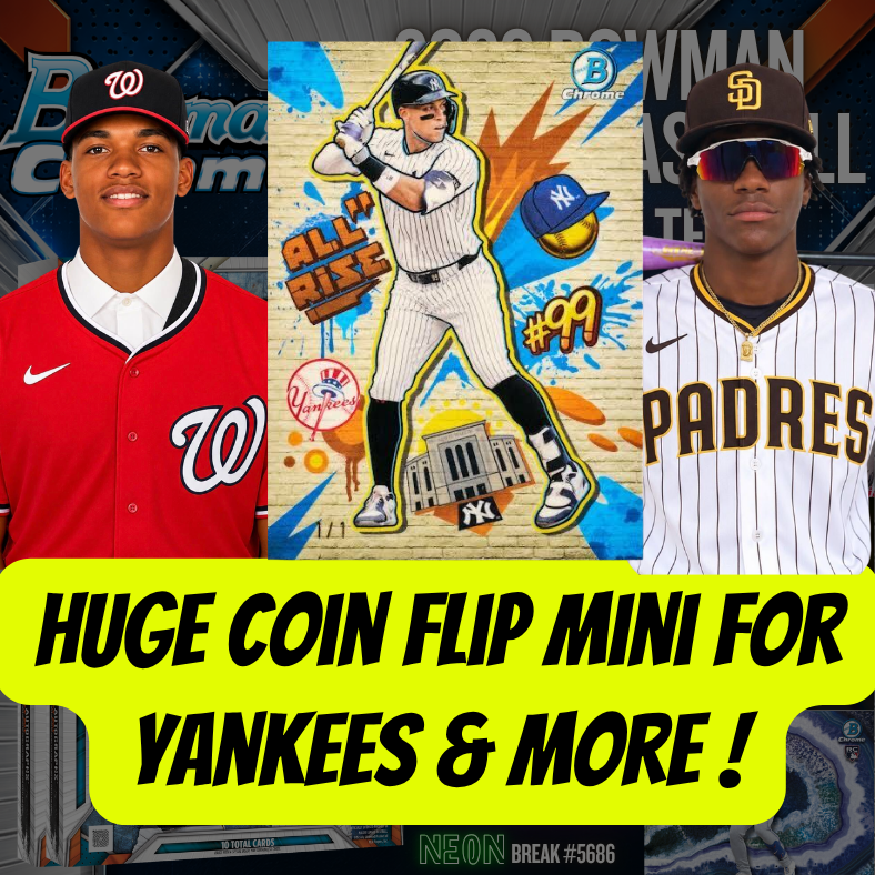 HUGE Coin flip mini for YANKEES & more in Break 5686 - NEW 2026 Bowman Chrome Baseball Release Day - PYT!