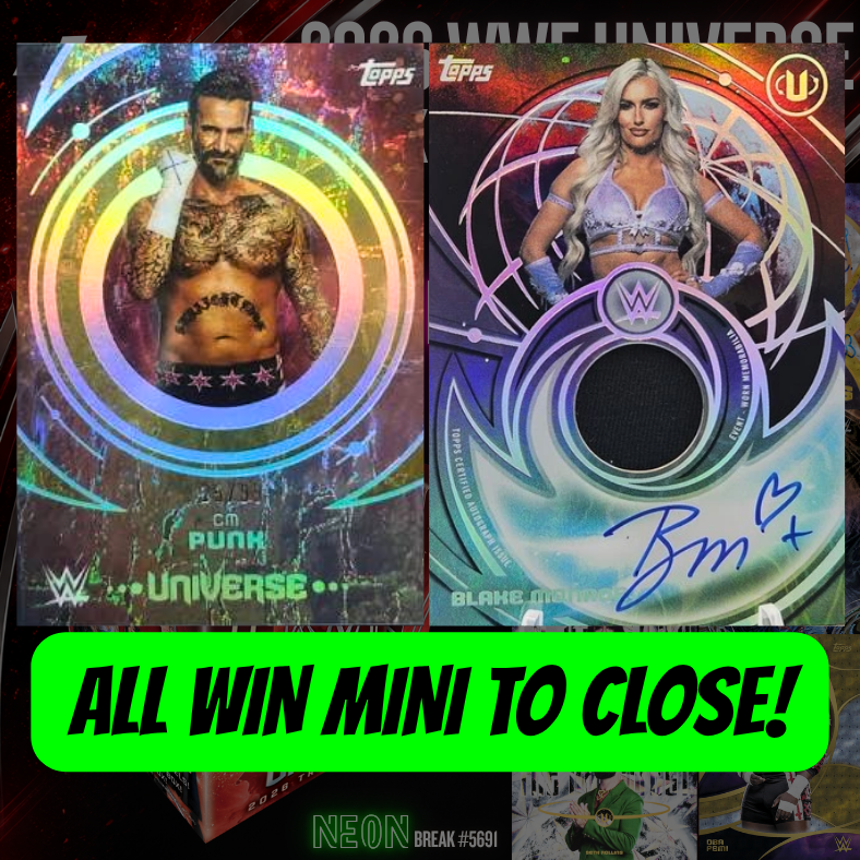 ALL WIN MINI TO CLOSE Break 5691 - 2026 WWE Universe Hobby Half Case - PYT!