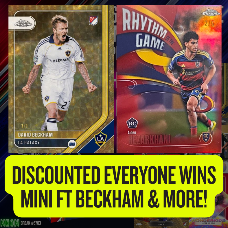 Discounted EVERYONE WINS Mini ft Beckham & More in Break 5703 - 2026 MLS CHROME HOBBY FULL CASE - 12 BOXES - PYT!