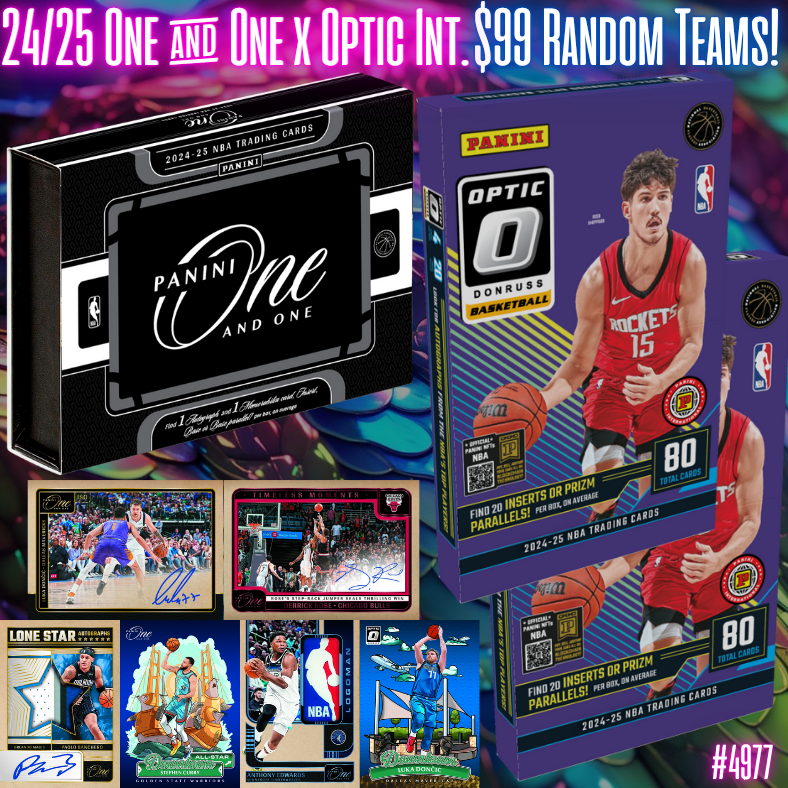 Break 4977 - 24/25 NBA One & One x Optic Int. Hobby 3 Box - $99 Random Teams!