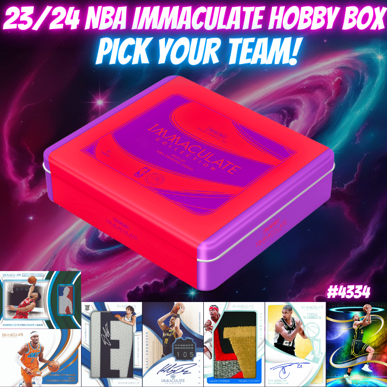 Break 4334 - Sunday Special - 23/24 NBA Immaculate Hobby Box - PICK YOUR TEAM!