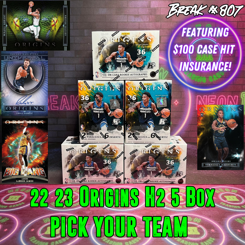 Break 807 - 22/23 Origins H2 Hybrid 5 Box Pick Your Team - Case Hit Insurance!