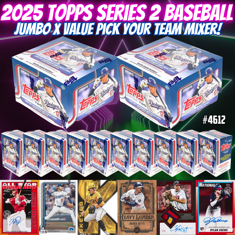 Break 4612 - 2025 Topps Series 2 Baseball Jumbo x Value Pick Your Team Mixer!