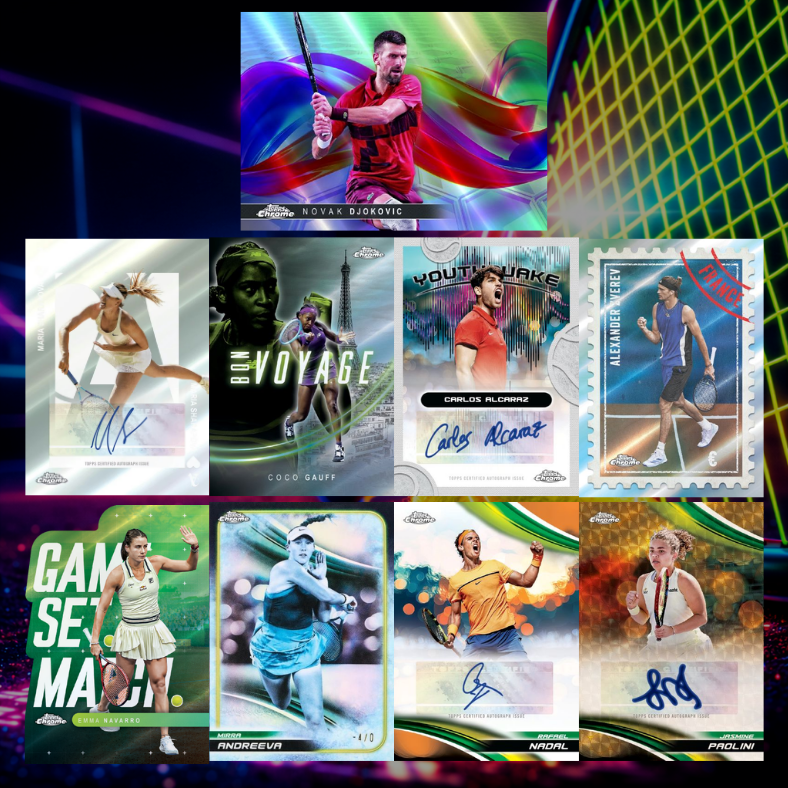 Break 5293 - 2025 Tennis Chrome - Hobby x Breakers 8 Box Mixer - 28 AUTOS - Pick Your Player! ROUND 2!