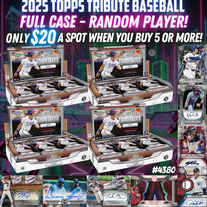 Break 4380 - 2025 MLB Tribute FULL CASE - Random Player!