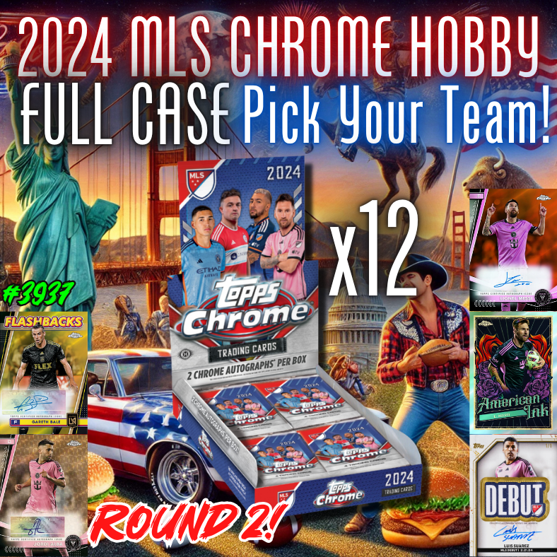 Break 3937 - 2024 Topps MLS Chrome - FULL CASE - Pick Your Team! ROUND 2