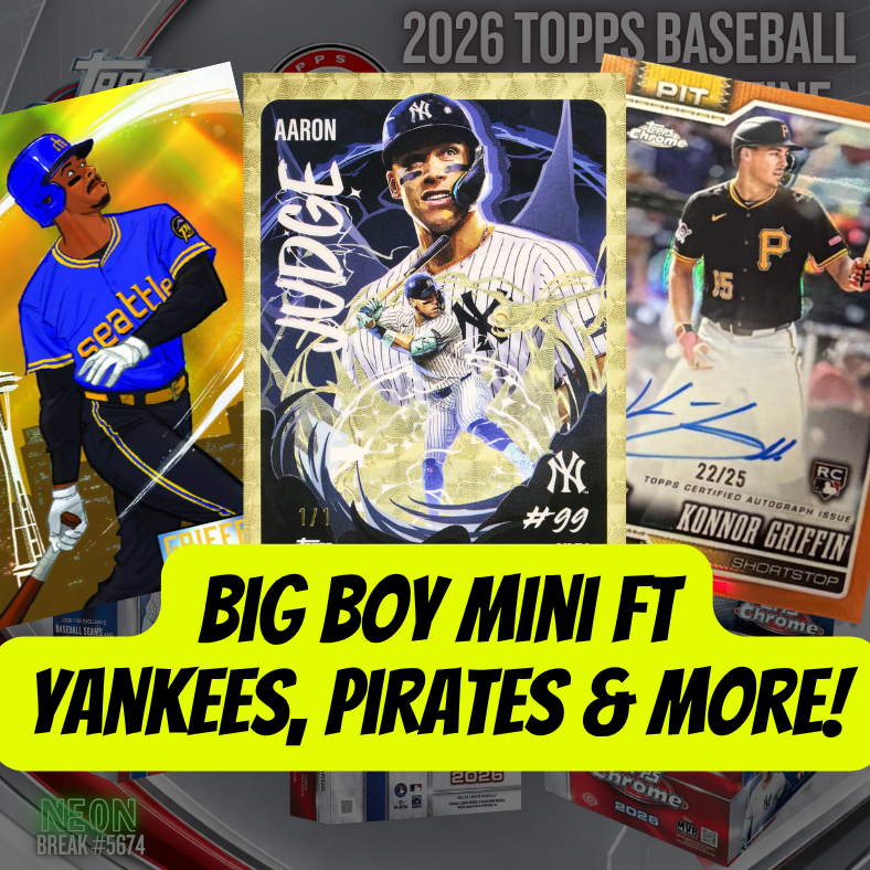 Mega Coin-Flip Mini ft Yankees, Pirates & More in Break 5674 - 2026 Chrome x Pristine MLB Monster Mixer!