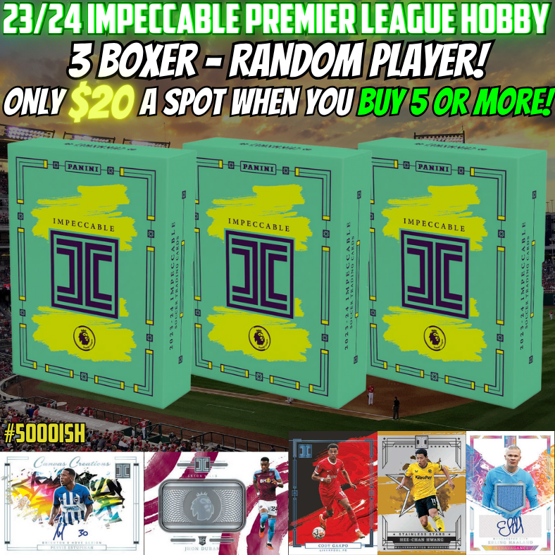 Break 5000ish SOCCER Edition - 23/24 EPL Impeccable 3 Boxer - RANDOM PLAYER!