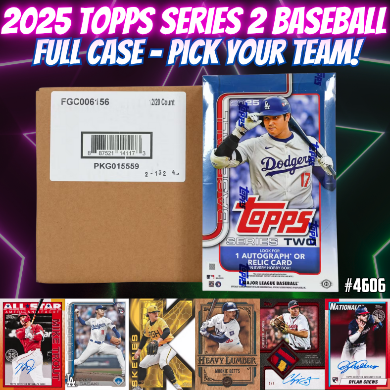 Break 4607 - 2025 Topps Series 2 Baseball Hobby - FULL CASE - Pick Your Team!
