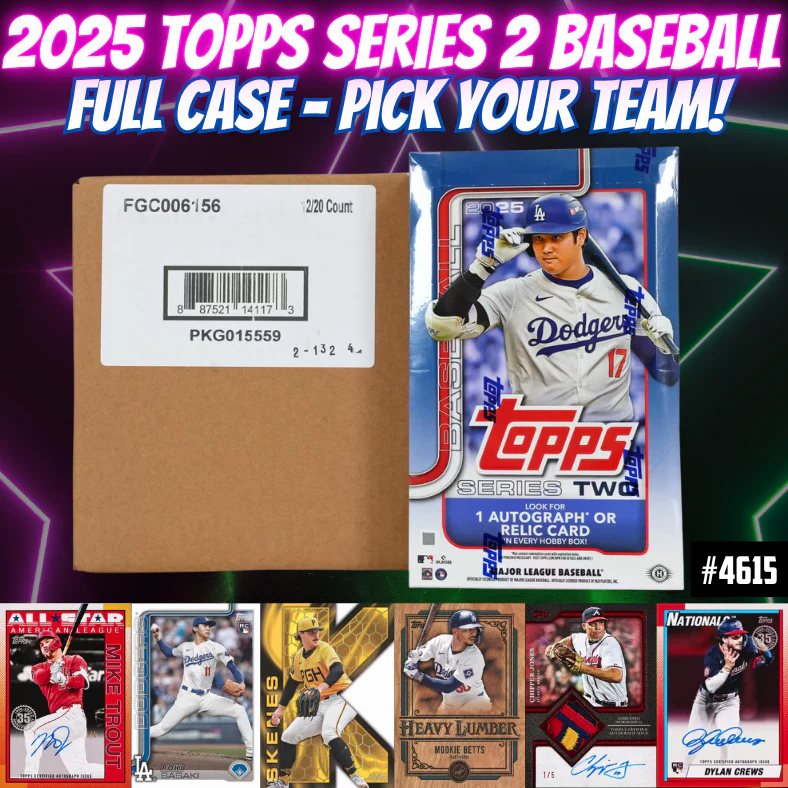 Break 4615 - 2025 Topps Series 2 Baseball Hobby - FULL CASE - Pick Your Team!