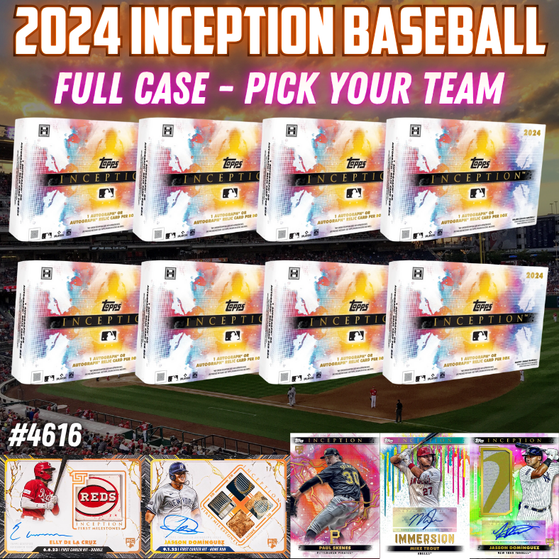NEW RELEASE - Break 4616 - 2024 MLB Inception FULL CASE Pick Your Team!