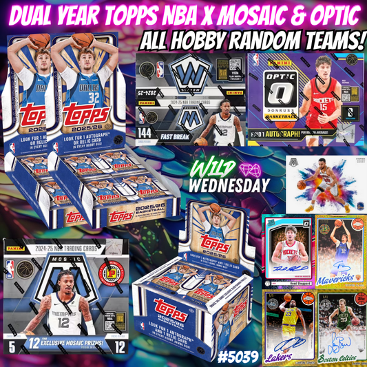 Break 5039 - Dual Year Topps NBA x Mosaic & Optic ALL HOBBY Random Teams!