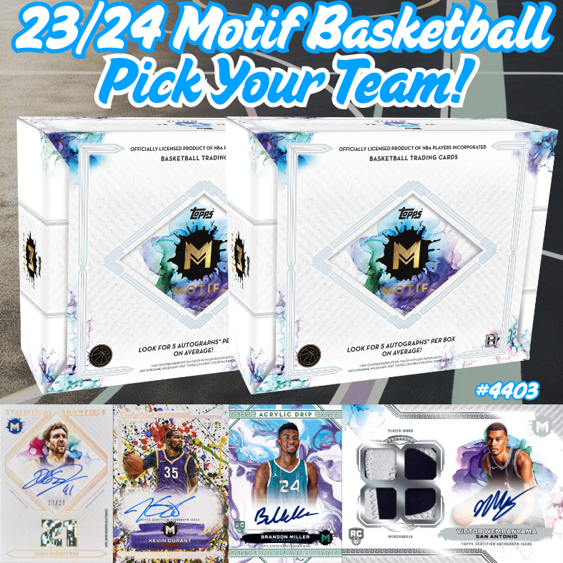 Break 4403 - 23/24 Topps Motif Basketball 2 Box - Pick Your Team!