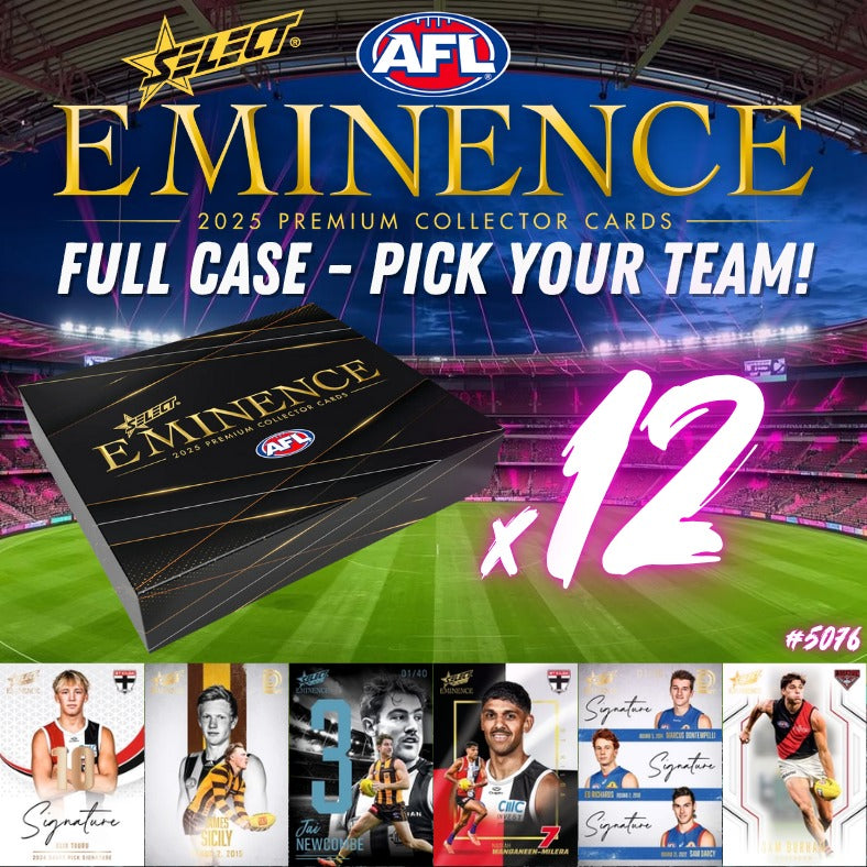 Break 5076 - 2025 AFL Eminence FULLCASE - Pick Your Team!