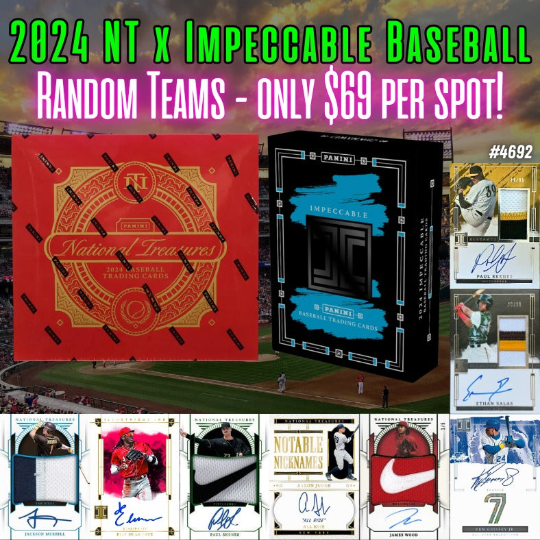 Break 4692 - 2024 National Treasures x Impeccable Baseball - Random Teams!