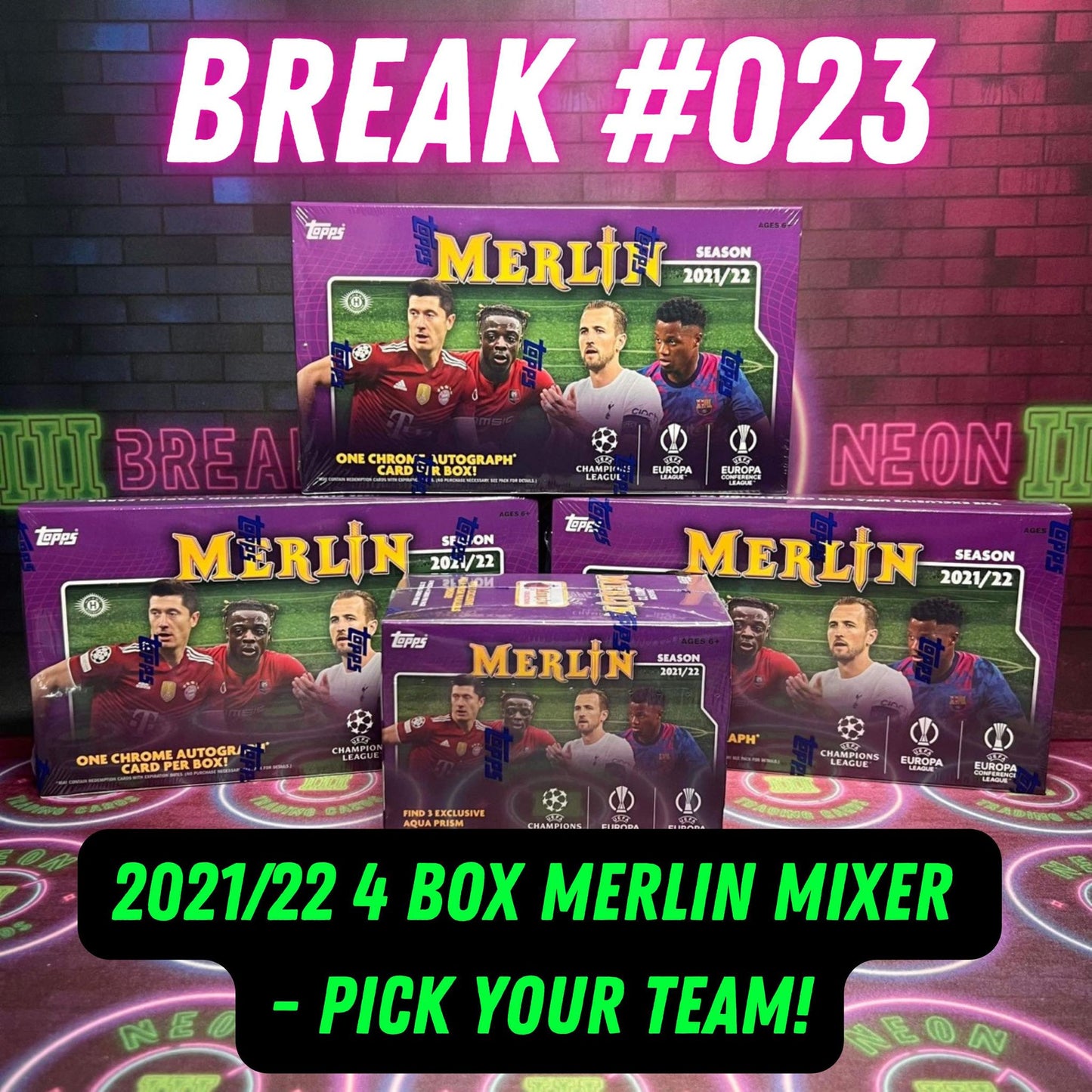 Break 023 - 21/22 Topps Merlin 4 Box Pick Your Team