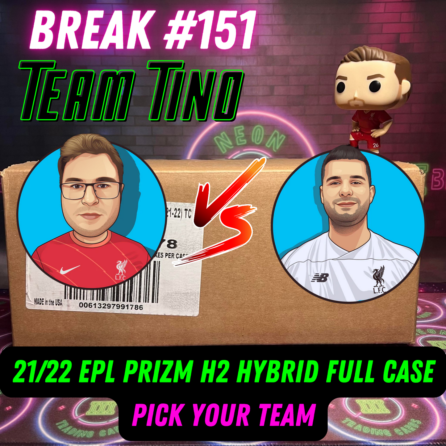 Break 151 - CASE WARS!! - TEAM TINO!! 21/22 EPL Prizm H2 Hybrid FULL CASE - 20 Boxes - Pick Your Player / Team