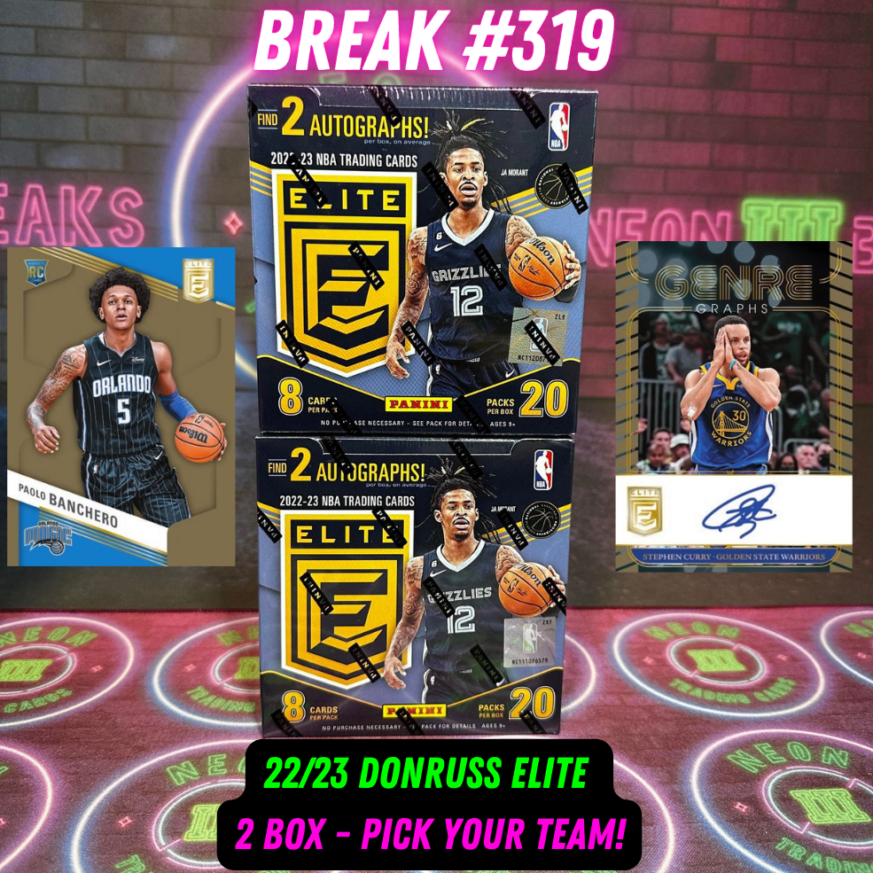 Break 319 - NBA 22/23 Donruss Elite 2 Box - Pick Your Team!