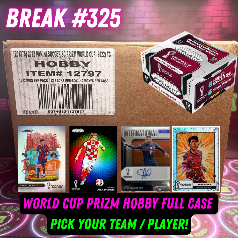 Break 325 - World Cup Prizm Hobby FULL CASE - Pick Your Team / Player!