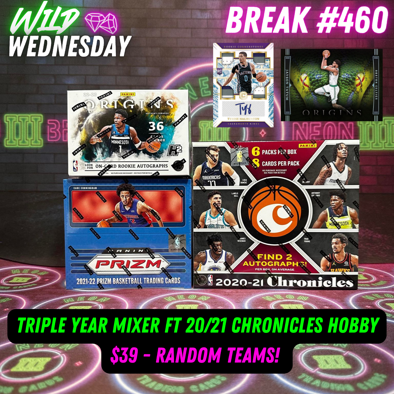 Break 460 - NBA Triple Year Mixer ft 20/21 Chronicles Hobby - $39 Random Teams!