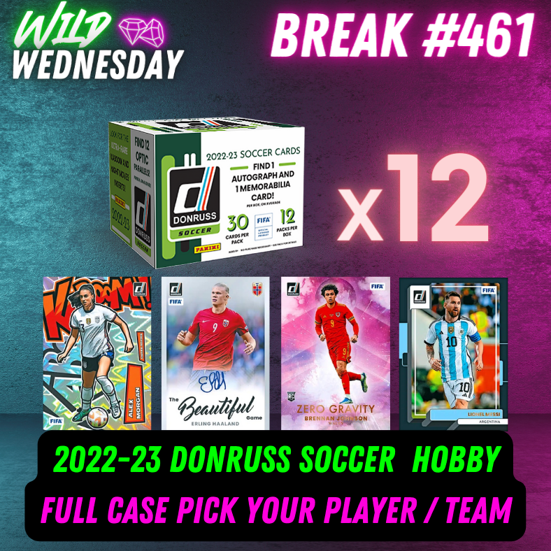 Break 461 - 22/23 Donruss Soccer Hobby - 12 Boxes - Full Case - Pick Your Player / Team