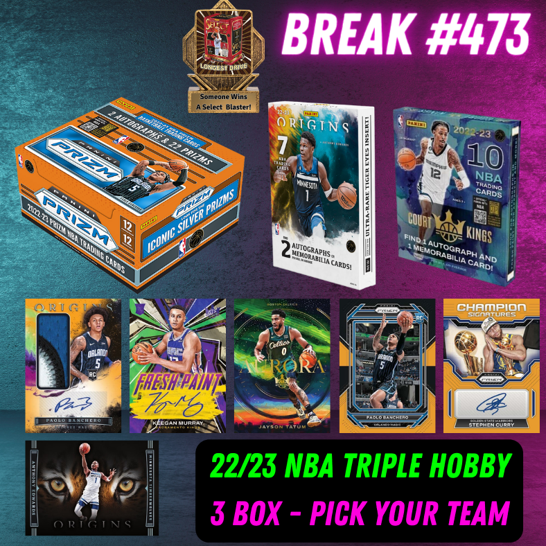 Break 473 - NBA 22/23 Prizm + Origins + Court Kings - Triple Hobby Pick Your Team!