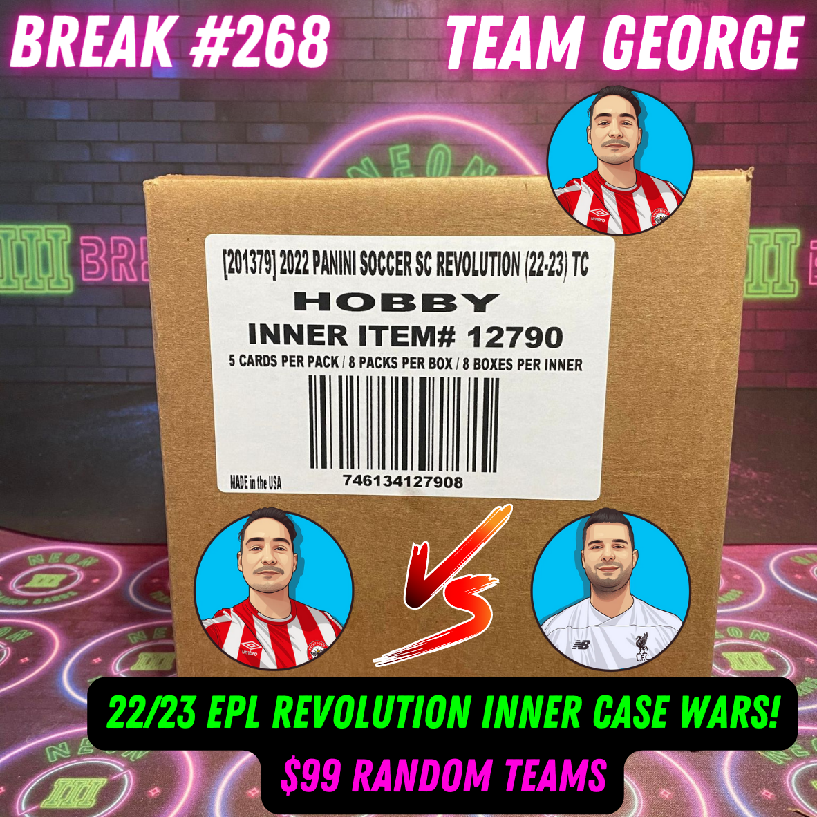 Break 268 - 22/23 EPL Revolution Inner Case Wars - $99 Random Teams - Team George