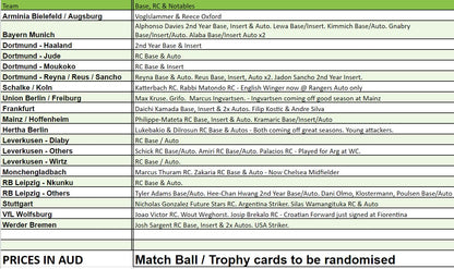 Break 1764 - 20/21 Bundesliga Chrome Hobby - 3 Box - Pick Your Player / Team