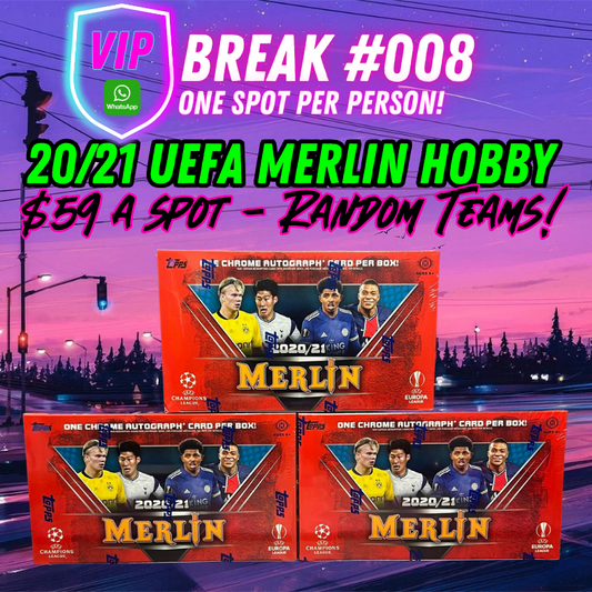 VIP Break #008 - 20/21 Merlin Chrome 3 Box - Random Teams - $59 a spot!